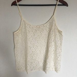 White crochet Lacey tank